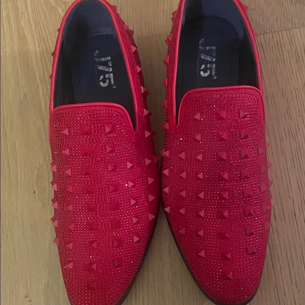 Red Studded Men's Loafers Christmas sale, the son more than once great condition